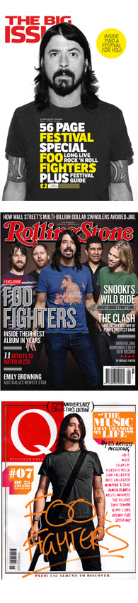 2011 Foo Fighters magazine covers
