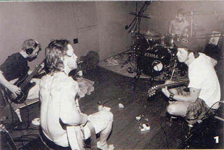 The band in Taylor's studio